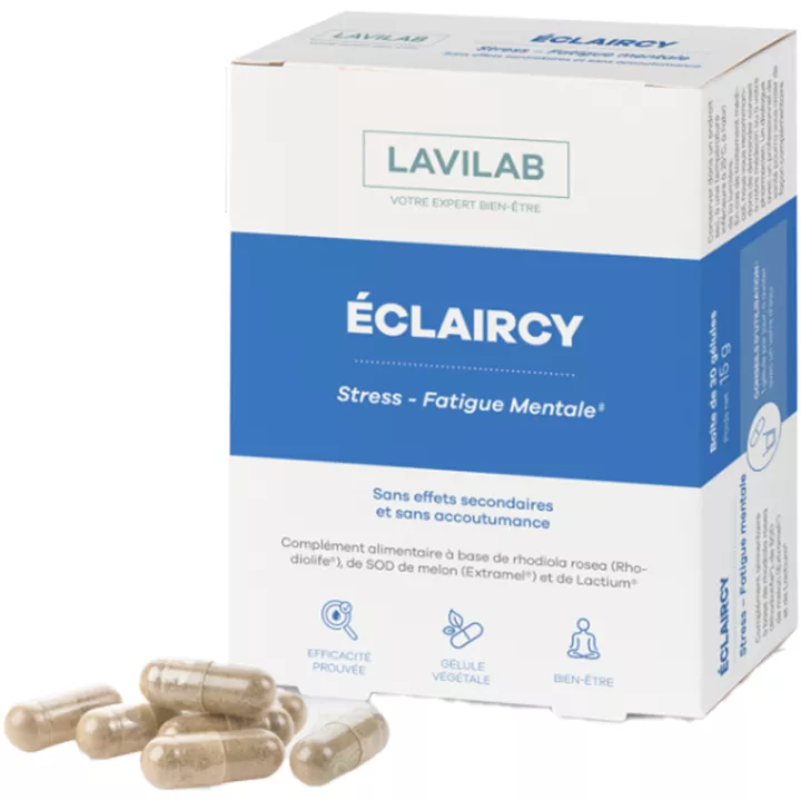 Lavilab Éclaircy Stress Fatigue Mentale 30 gélules