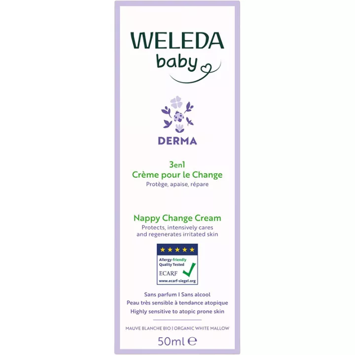 Weleda Bébé Derma Crème pour le Change 3en1 50 ml