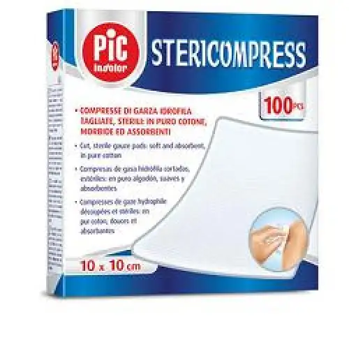 Stericompress Compresse di Garza Sterili 20x20 PiC 600 Pezzi