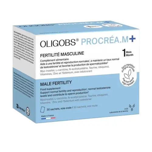 Oligobs Procréa.M+ - Fertilité Masculine - 30 sachets