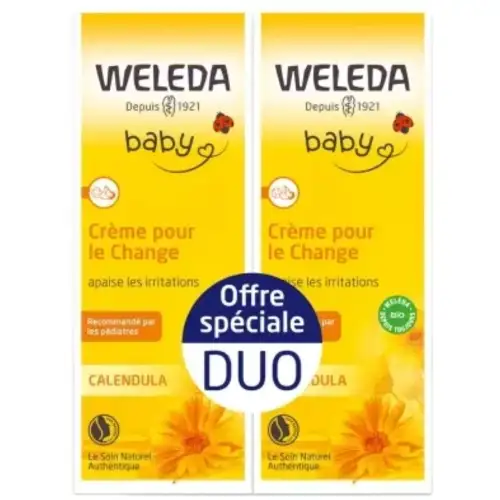 WELEDA Baby - Crème pour le Change au CALENDULA - 2 x 75 ml
