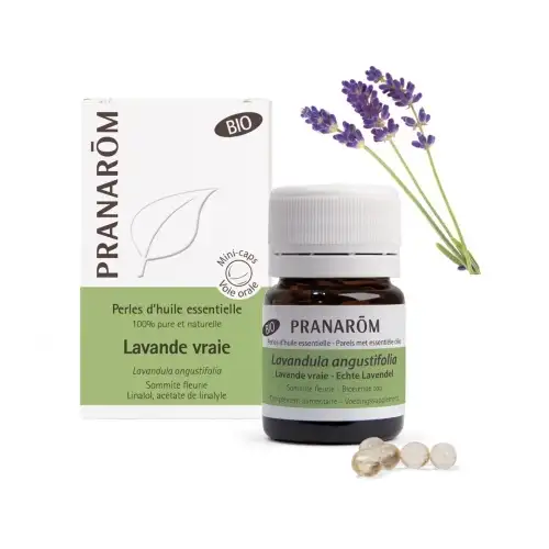Lavande Vrai - Pranarôm Perles d'Huile Essentielle Bio - 60 Perles