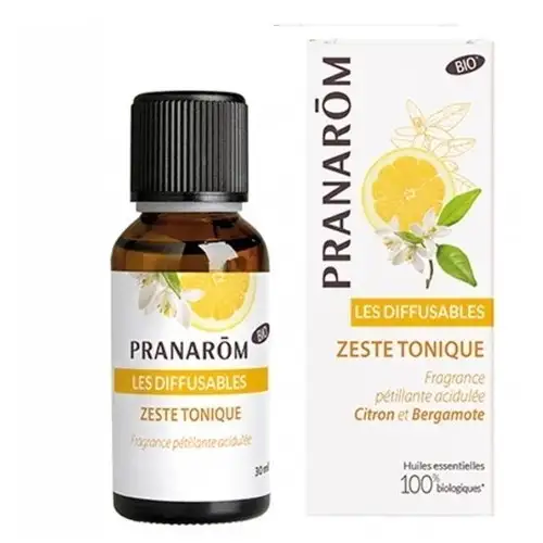 DIFFUSABLES - Pranarom Huile Essentielle Bio Zeste Tonique - Flacon 30ml