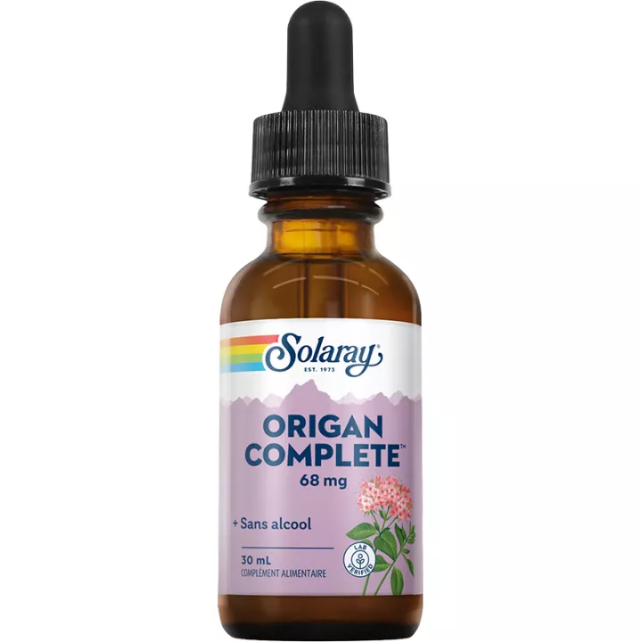 Solaray Origan Complete 68 mg Sans Alcool 30 ml