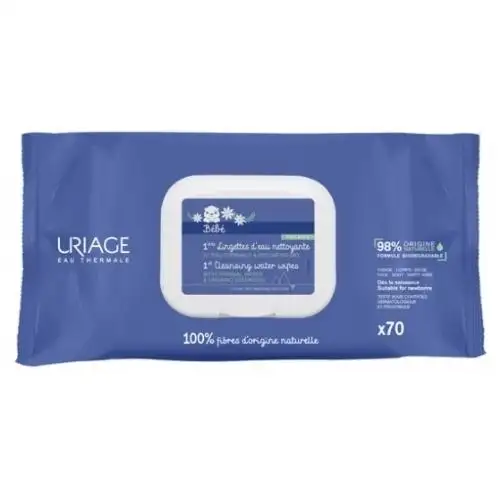 URIAGE - Bébé 1er Lingettes d'Eau Nettoyante x70