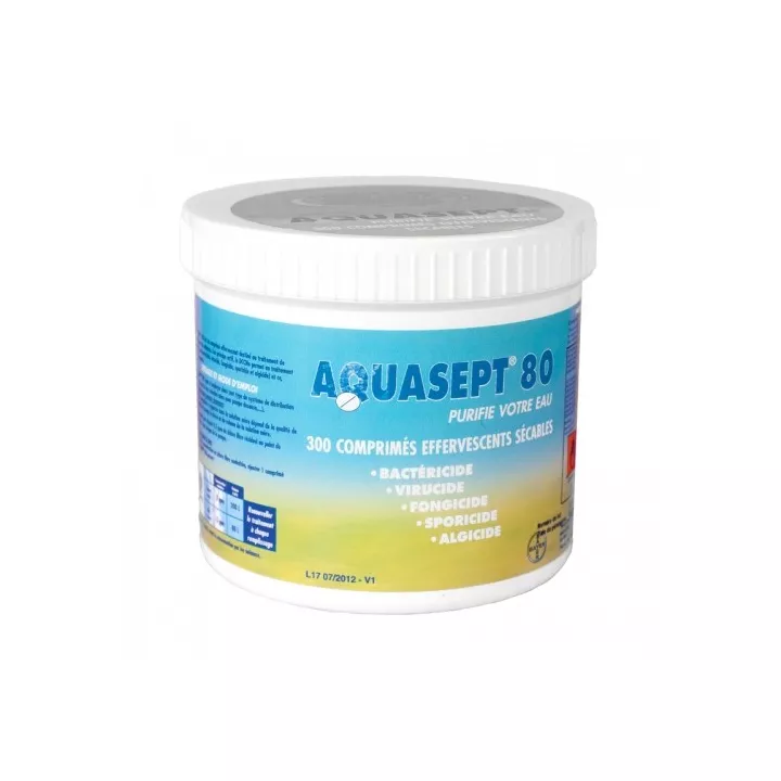 Aquasept 80 traitement de l'eau 300 pastilles