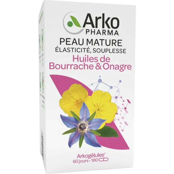 Arkogélules Huiles de Bourrache & Onagre 180 Capsules