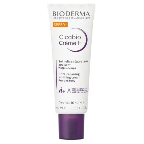 BIODERMA -  Cicabio SPF50+ Soin Réparateur et Protecteur 40 ml
