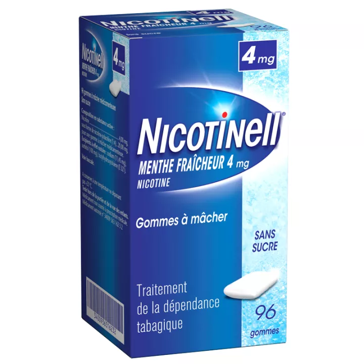 Nicotinell 4 mg Menthe Fraîcheur 96 gommes à mâcher anti-tabac