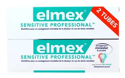 ELMEX SENSITIVE PROFESSIONAL Dentifrice Lot de 2 tubes de 75 ml - PROMO