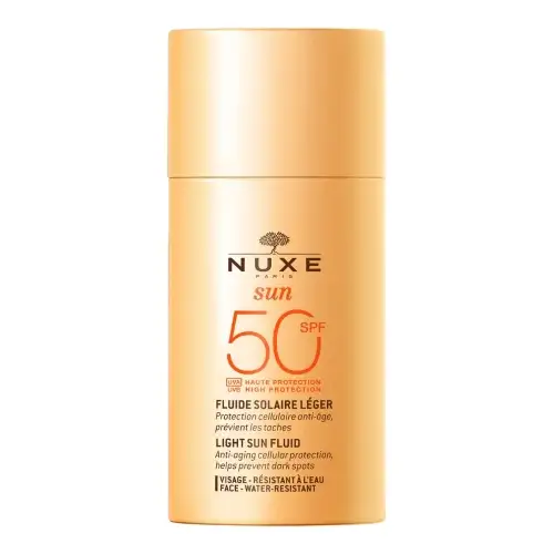 NUXE SUN - Fluide Solaire Léger Haute Protection Visage SPF50 (50 ml)
