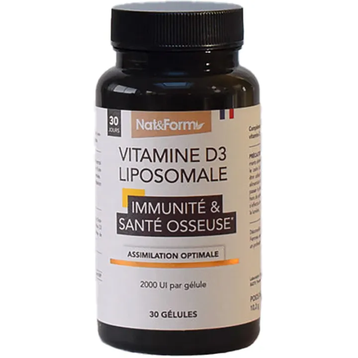 Nat & Form Vitamine D3 Liposomale 30 Gélules