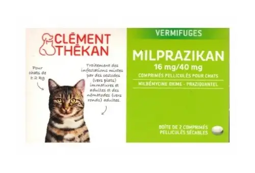 CLEMENT THEKAN Milprazikan 16mg/40mg Vermifuge CHAT