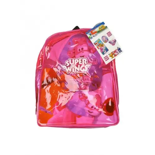 Ensemble de plage, sac à dos, serviette, bonnet, maillot de bain, slip, maillot de bain pour fille, Super Wings rose 4A