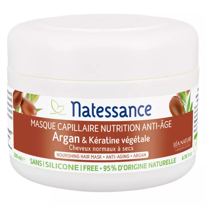 Natessance Argan Masque Capillaire Nutrition Anti-Âge 200 ml