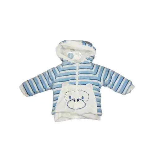 Veste manteau chenille pour bébé nouveau-né Ellepi blanc ciel 12 m