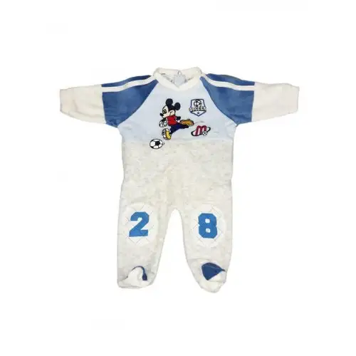 Combinaison chenille bébé garçon Ellepi disney baby mickey gris ciel 6 m