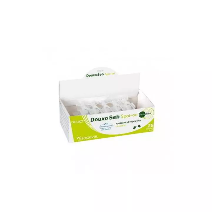 Douxo séborrhée spot on Solution anti-séborrhée 25 Pipettes