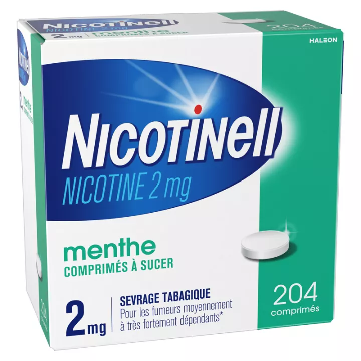 Nicotinell 2 mg Menthe Sevrage Tabagique 204 comprimés à sucer