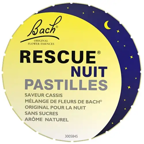 RESCUE Nuit -  Pastilles Boîte 50 g - Saveur Cassis