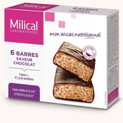 MILICAL - 6 Barres Protéinées Chocolat