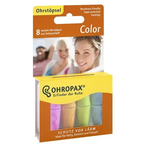 OHROPAX Color Tappi Auricolari Contro i Rumori 8 Pezzi