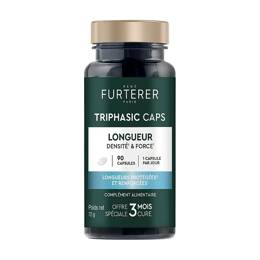René Furterer Triphasic Caps Longueur - 90 capsules - Spécial cheveux longs, densité et force
