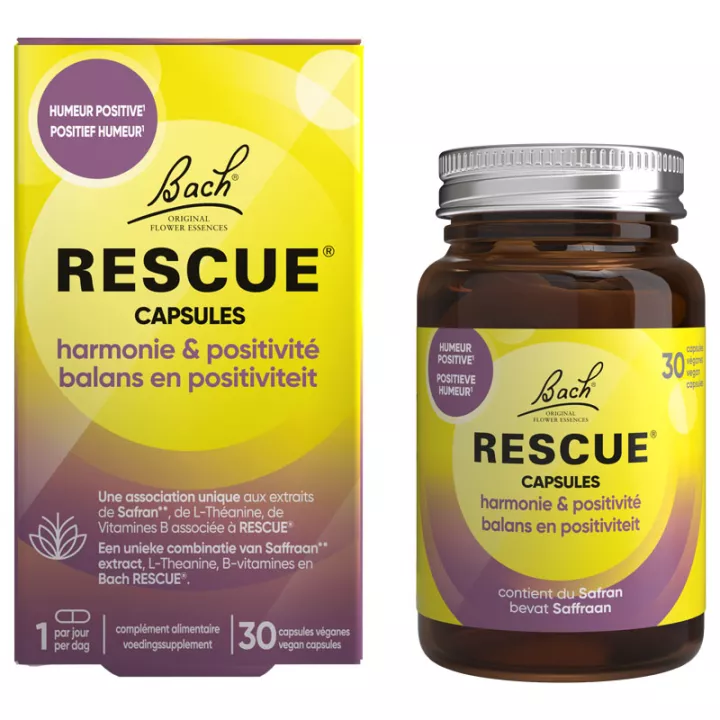 Rescue Jour Capsules Harmonie & Positivité Fleurs de Bach Original x30