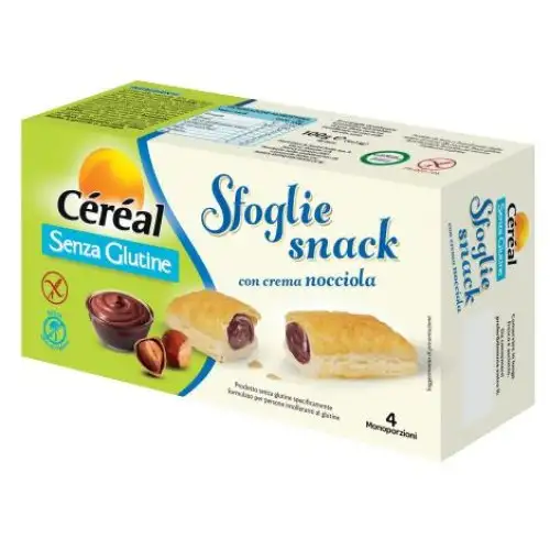 Sfoglie Snack alla Nocciola Céréal 4 Monoporzioni