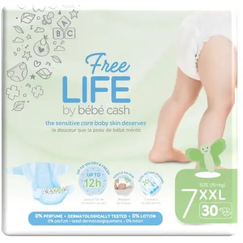 Pannolini Tg.7 XXL Freelife Bebe Cash 30 Pezzi