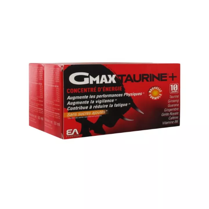 EAFit Booster Gmax Taurine + Concentré Énergie Ampoules