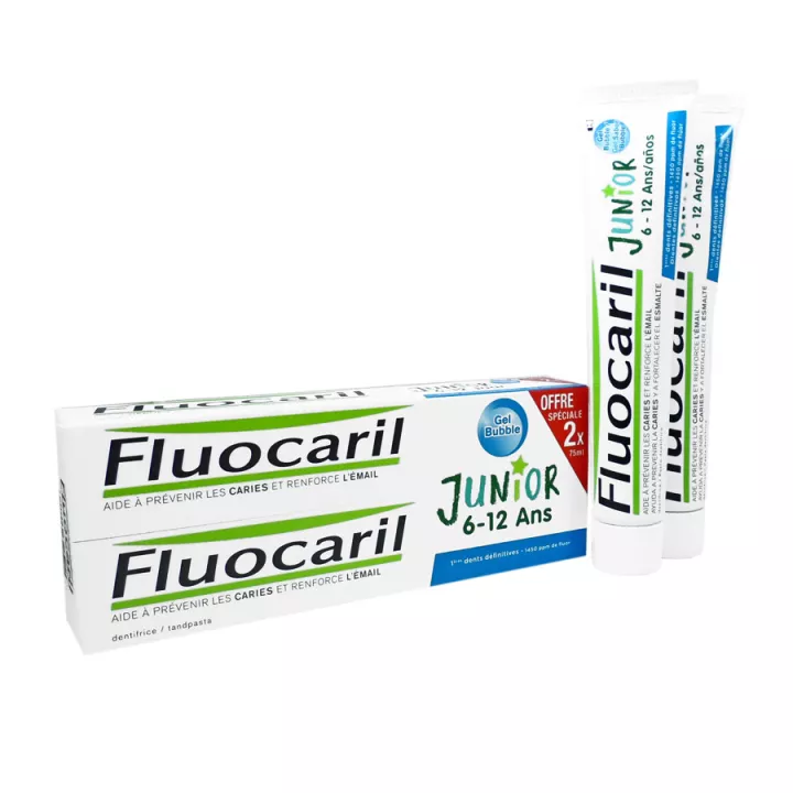 Fluocaril Junior 6-12 ans Gel Dentifrice Bubble 75 ml