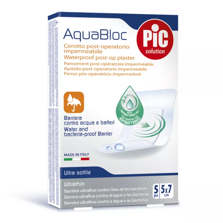Aquabloc Pansement Post Opératoire Imperméable 5 cm X 7 cm
