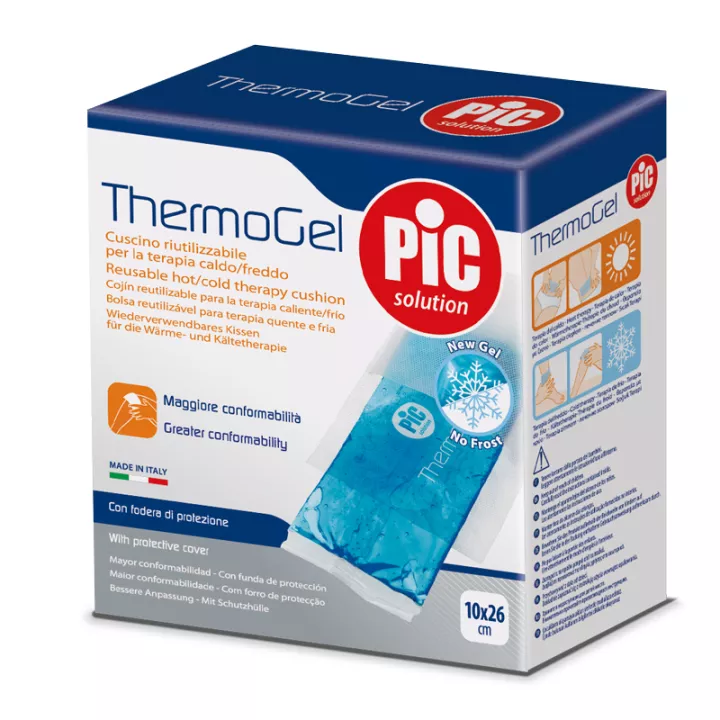 Thermogel Coussin Réutilisable Housse de Protection Chaud/Froid 10 x 26 cm