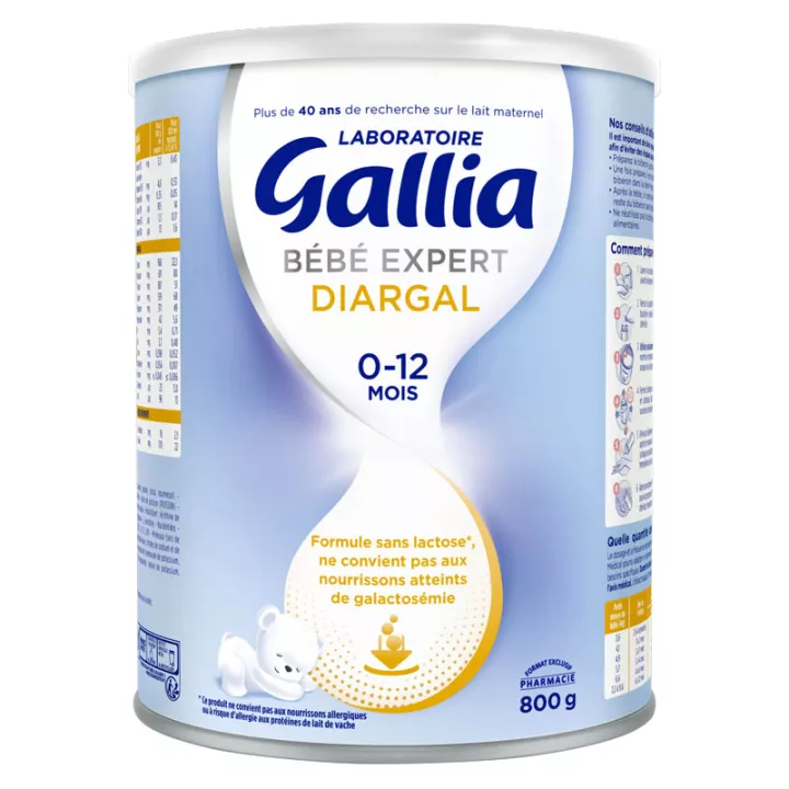 Gallia Bébé Expert Diargal Sans Lactose 0-12 Mois 800 g