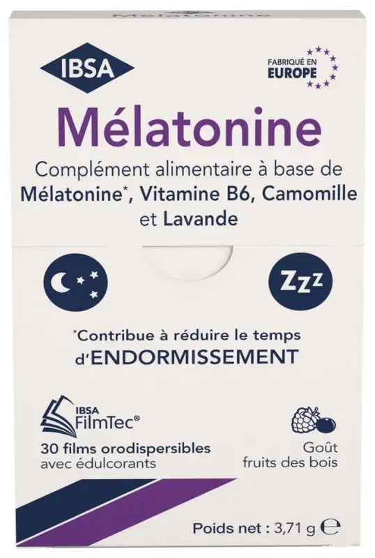 Mélatonine 30 Films Orodispersibles