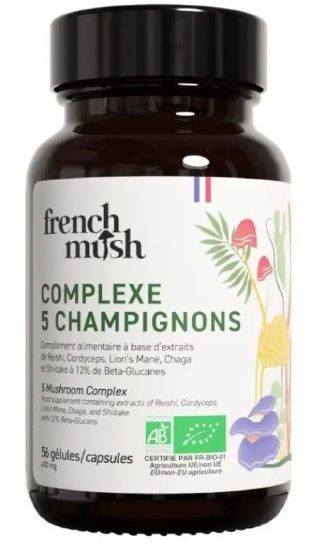 Complexe 5 Champignons Bio 56 gélules