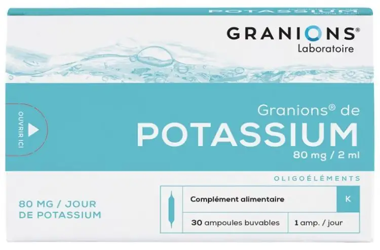 Granions potassium 30 ampoules