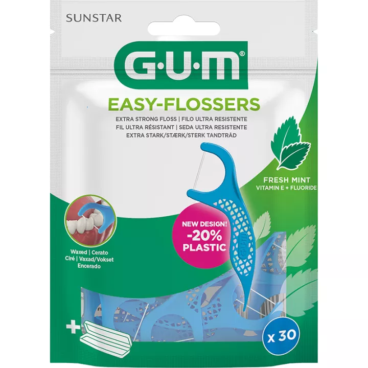 Sunstar Gum Easy Flossers Porte-fil Ciré Mentholé