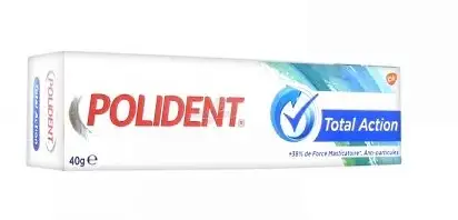 POLIDENT FIXATION TOTAL ACTION Crème Fixative pour Appareils Dentaires (40gr)