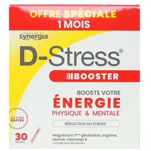D-STRESS Booster - Energie Physique et Mentale - 30 sachets