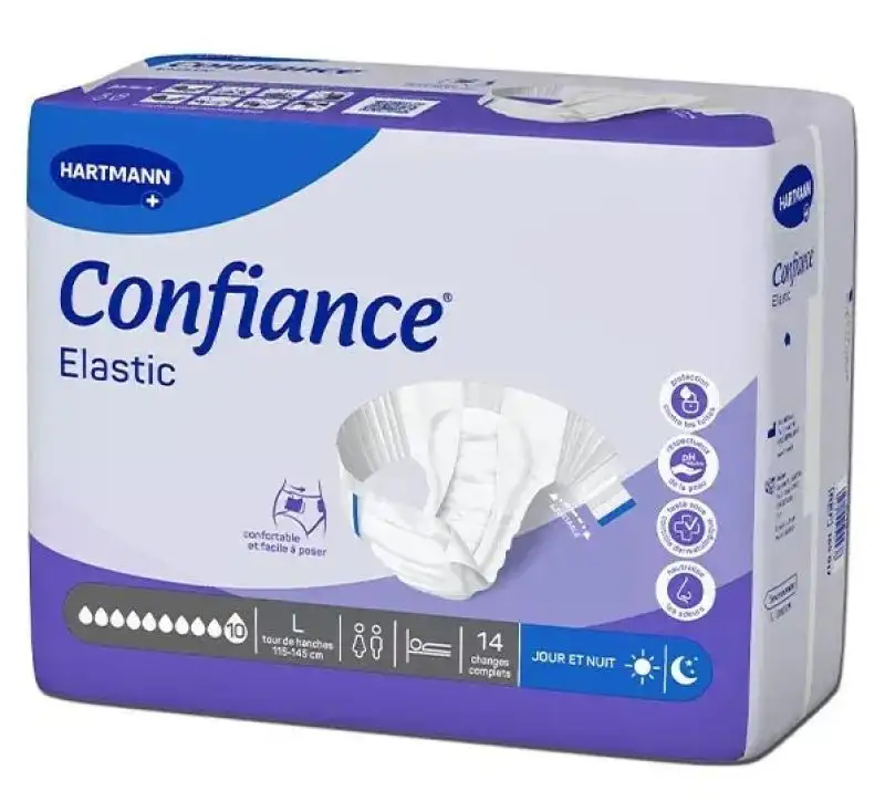 Confiance Elastic Taille L 10 Gouttes 14 changes complets