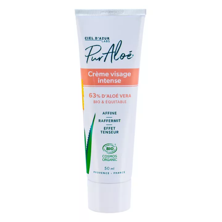 Pur'Aloé Crème Visage Intense Aloe Vera 63% 50 ml