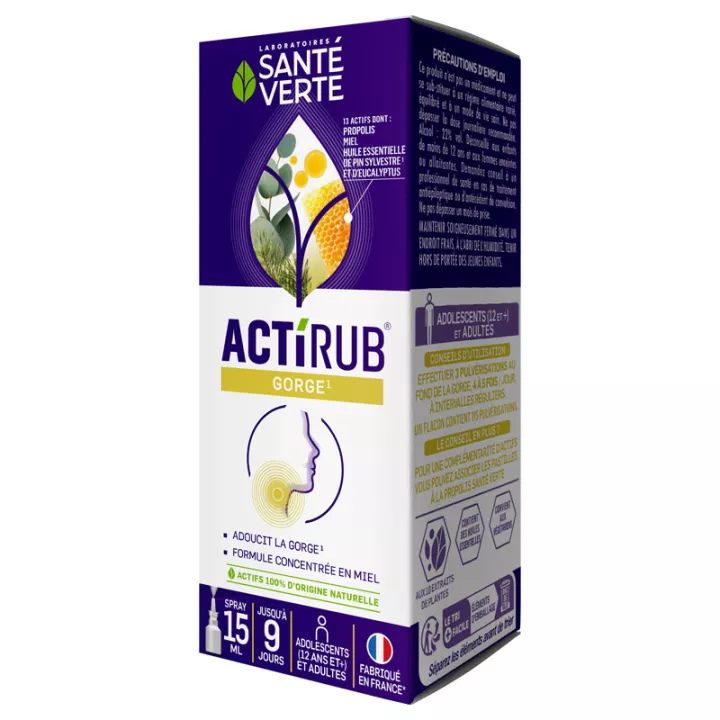 Santé Verte Actirub Gorge Spray Buccal 15 ml