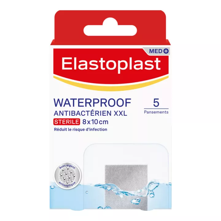 Elastoplast Waterproof Pansements Antibactériens XXL x 5