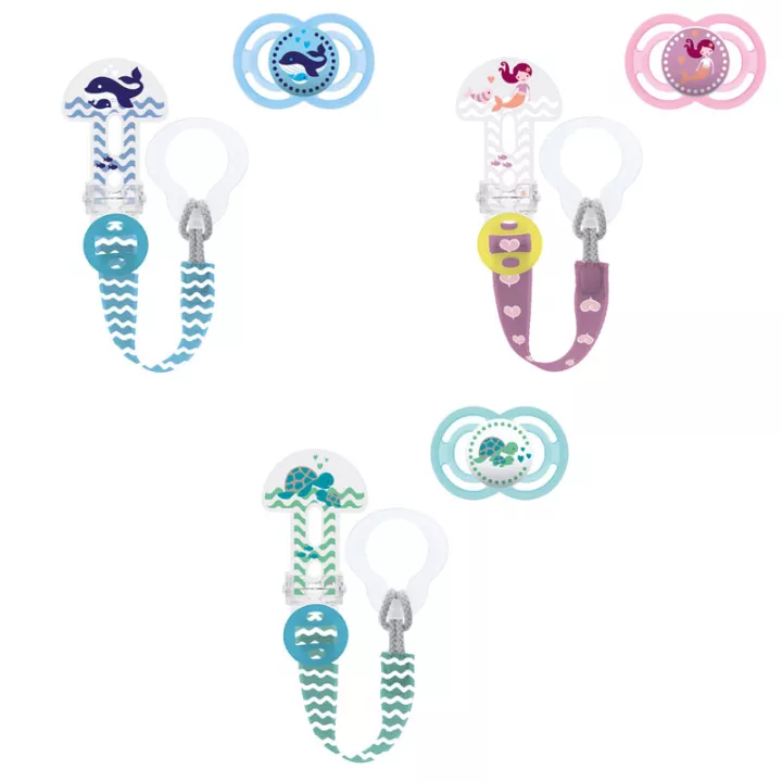 Mam Kit Sucette et Attache-Sucette Silicone Perfect +6 Mois