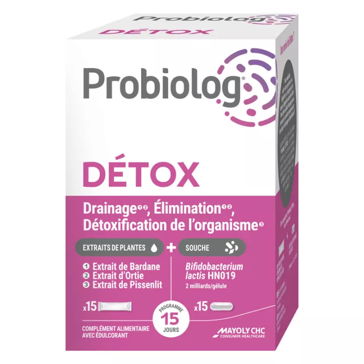 Probiolog Detox 15 Gélules + 15 sticks Mayoly