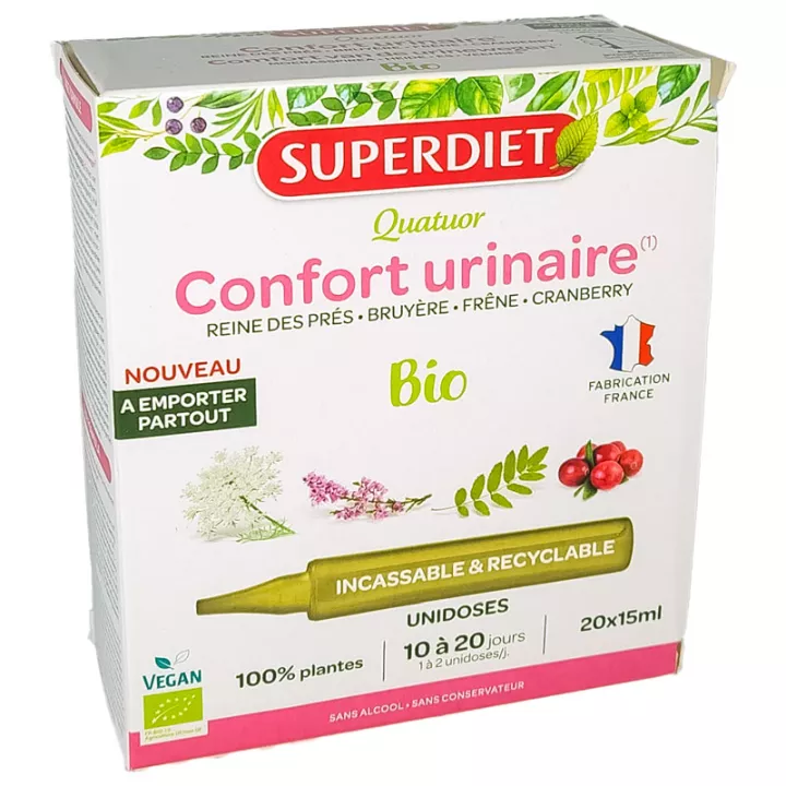 Superdiet Quatuor Confort Urinaire Bio 20 Unidoses