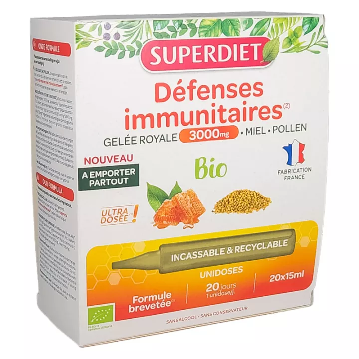 Superdiet Défenses Immunitaires 20 Unidoses