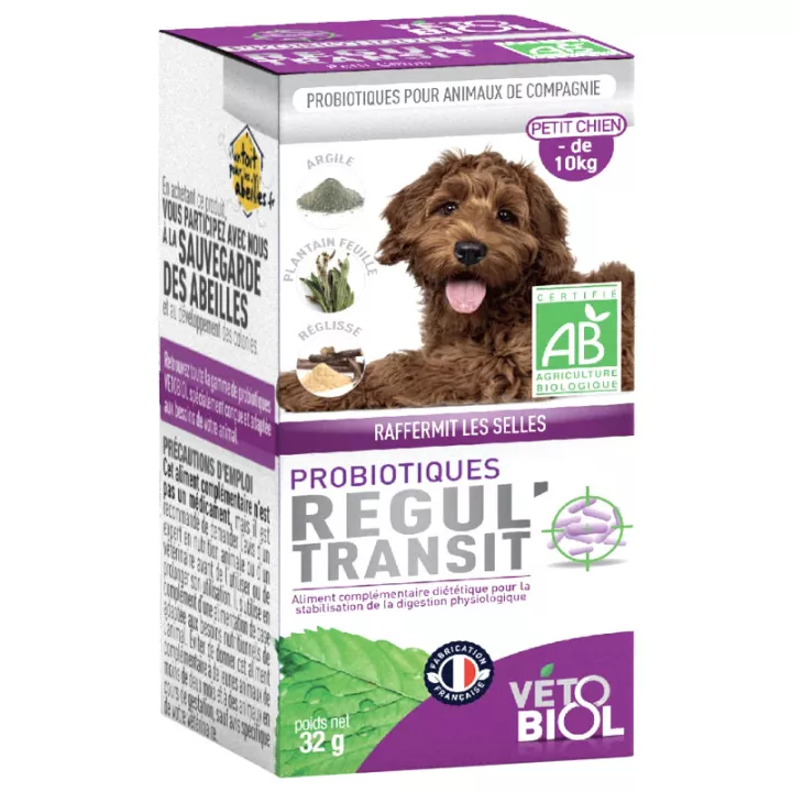 Vetobiol Probiotiques Regul'Transit Bio Poudre pour Chien